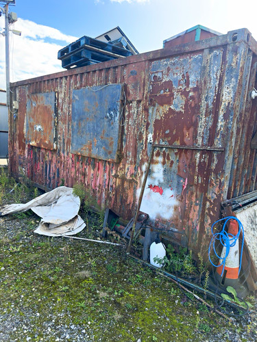 Steel shipping container site - steel,